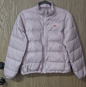 Levi's Light Lavender Pink Puffer Jacket Womens Sz S
